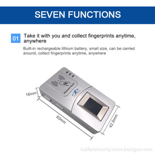 HF7000 Capacitive FBI Fingerprint Scanner